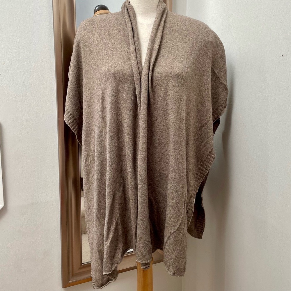 Angora made in Italy wool blend shawl cape